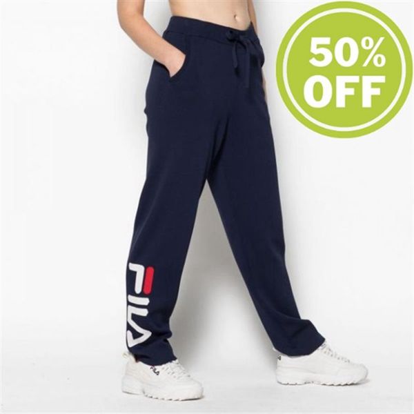 Calca Jogger Fila Mulher Azul Marinho - Fila Aira High Waist Jogger High-Waist Portugal Lojas,EZHM-3